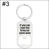 Mode-Ideen Gravierte Liebe Sie Tragbare Bier Flaschenöffner Keychain Mini Pocket Edelstahl Schlüssel Ringe für Männer Vater Geschenke