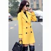 Autumn Winter Woolen Coats Overcoat Women Slim Medium Long Plus Size Wool Coat Ladies Fashion Double-breasted Jackets 210525