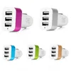 Cellphone 3 USB Car Charger Aluminium Alloy 2.1A+2.0A+1.0A Auto Universal 12V Adapter High Quality Cell Phone Chargers