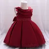 Girl's Birthday Party Wedding Dress Summer Dress Kids Girls Ruffled Princess Bridesmaid Pageant Gown Children Dresses jurken Q0716