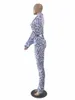 여성용 Jumpsuits Rompers 섹시한 페이즐리 빈티지 3D 인쇄 Bodycon Jumpsuit 여성 긴 소매 터틀넥 바지 클럽 파티 Playsuit 3XL