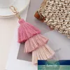Bohemian Multicolor Handmade Layered Tassel Keychain Simple Key Ring Fit Women Girls Handbag Accessorie Jewelry Gift Factory price expert design Quality Latest