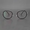 Danmark Brand Designer Hand Made Titanium Glasses Frame Män Kvinnor Ultralight Vintage Round Optical Gyeglasses With Acetate Ring 217007551