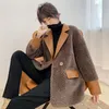 Wonder Winter Teddy Coat Fluffy Pelúcia Faux Fur Casaco Slim Lambswool Outwear 210510