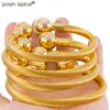 Or Couleur Moyen-Orient Perles Bracelet Dubaï Boules Bracelets pour Femmes Éthiopienne Arabie Saoudite Bracelets Bijoux De Mariage Cadeaux Africains Q0719