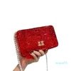 Transparent Box Acrylic Bead Chain Small Square Bag Korean Version of Soft Girl Fashion Shoulder Crossbody Bags