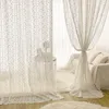 Rideaux en dentelle brodée blanche, transparents, floraux, pour chambre à coucher, traitement de fenêtre de porte coulissante pastorale rurale