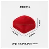 Jewelry Boxes Packaging & Display Wholesale 6Pcs Box Red Black Blue Blocked Ring Organizer Package Storage Gift 5*5.8*3.5Cm 917 Q2 Drop Deli