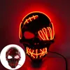 Halloween Maska LED Lightting Zabawna Masque Masquerade S Party Light Glow W Dark Mascara Horror