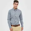 Miacawor plaid skjortor män våren långärmad camisa masculina casual tröja smal passform män klänning skjorta camisa hombrre plus storlek c127 g0105