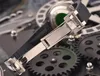 Deluxe Designer, Klasik Moda Tam Otomatik Mekanik İzle Boyutu Noel Hediyesi Adam Gibi 40mm Kauçuk Saat Bandosu