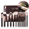 15Pcs Set di pennelli per trucco Fondotinta Blending Powder Ombretto Contour Concealer Blush Pennello per trucco Cosmetici Borsa per la conservazione Strumento per il trucco di bellezza