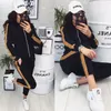 2 sztuka Zestaw Kobiety Dres Moda Casual Cekiny Szycia Sexy Casual Spadek Ubrania Dla Kobiet Zespół Kobiety Sweatsuits Ustawia X0428