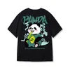 Heren T-shirts Tij 2021 Hip Hop Tees T-shirt Chinese Stijl Panda Haruku Losse Mannen Tops Casual Zomer Oversized mannelijke Punk Kleding 516