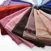 10 sztuk Nowy Hijabs Bubble Szyfonowa Pearl Lace Designer Women Wrap Opaska Muzułmańska 20 Kolor