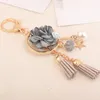 Keychains Flower Car CuteKey Chain for Girl Charm Luxury Decorative Bag Pendants Key Ring Holder Accessories Women Gift CH3610 MIRI22