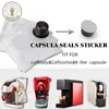 Kapsulon wielokrotnego użytku naklejki folii aluminiowej kompatybilny z Kaffalsy Cafissimo K-Fee Capsule 210712