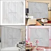 Rideaux Rideaux Maison Déco El Fournitures Jardin Personnalisé Blanc Marbre Rideaux 3D Fenêtre Pour Salon Chambre Taille Personnalisée Drop Delivery 2