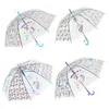 Children039s Cartoon Transparent Umbrella EVA Straight Long Handle Windproof Rain Car Guarda-chuvas Kid Girls Sun Protection Portab2218077