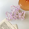 INS Korean Accetate Print Acrylic Hairpins Hair Clip Claws Clamp Women Hair Accessories Headdress Butterfly