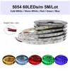 5m 600LEDs 5054 LED Strip Light Waterproof DC12V Flexible LED Lights High Brightness than 5050 Blue Green Red White RGB