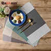 4 pezzi 45 * 30 cm tovagliette cucina tavolo da pranzo tovagliette antiscivolo piatto ciotola posizionamento calore resistente alle macchie decorativo 210817