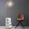Nordic Sofa Floor Lamps LED Bedroom Bedside Creative Personality Glass Lampshade Reading Floor Lamp For Living Room 2 Layer