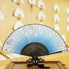 Chinese Style Party Favor Pattern Silk Folding Fan Dance Wedding Hand Held Flower Women Photo Prop Tool Art Craft