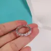 وعد الفرقة 4 مم مختبر Diamond CZ Ring 925 Sterling Silver Engagement خواتم الزفاف للنساء مجموعة الهدايا المجوهرات الحفلات الزفاف