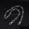 Link Jewelrylink Chain Thorns Stainless Steel Bracelets For Women Men Punk Jewelry Hip Hop Necklace Statement Trouser Personality Bracelet