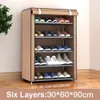 3 4 5 6 8 Layers Dustproof Assemble Shoes Rack DIY Home Furniture Non-woven Storage Shoe Shelf Hallway Cabinet Organizer Holder Y2307p