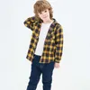 Teenager Kids Boys Shirts Toddler Long Sleeve Plaid Blouse Spring Autumn Pocket Cotton Children Flex Camicia 8 10 12 Years 210713