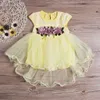 Été bébé filles robe florale princesse fête mariage sans manches dentelle coton Tulle robes 0-3Y Q0716