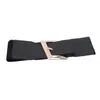 Ceinture de model ceinture plus taille plus taille pour les femmes à la taille élastique Cummerbund noir