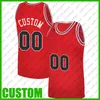 Niestandardowy klasyczny Red Chicago Basketball Team Jersey DIY zszyta nazwa Numer Bluza Spersonalizowana CBMNA