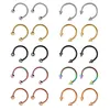 Mode roestvrijstalen hoefijzer nep neus ring c clip lip piercing stud hoepel voor vrouwen mannen 6/8 / 10mm