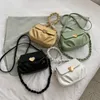 Geweven schouderriem tas vrouw pu lederen kleine zwarte crossbody zachte portemonnees en luxe handtassen vrouwen ontwerper bolsa feminina tassen