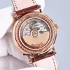 Nouveau Classique 5177 Montre 5177BR/29/9V6 CAL777Q Mouvement automatique Montre pour homme 38 mm Boîtier en or rose Date Top Montres d'affaires pour hommes Bracelet en cuir marron