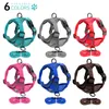 Colares Dog Lashes Front Range Harness Não Pull Ajustável Reflexivo Nylon Acolchoado e Coleira Pet Segurança Veicular Leads Para Cat