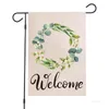 Spring wreath Garden Flag double sided printing indoor and outdoor home garden welcome flag decoration flags 47 * 32cm T500657