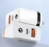 Adaptador de carregador rápido pd 18w usb tipo c 24a eua plug adaptador para todos os telefones samsung huawei branco retaii box3891445