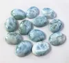 Genuine Dominican Larimar Stone Cabochon 1pc 15x20mm Oval Shape Gemstones Bead For Jewelry Making Ring face H1015