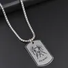 Men Hip Hop Stainless Steel 12 Zodiac Sign Necklace dog tags Pendants Charm Star Sign Choker Astrology Necklaces fashion jewelry will and sandy