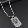 Mannen Hip Hop Roestvrij Staal 12 Sterrenbeeld Ketting dog tags Hangers Charm Star Sign Choker Astrologie Kettingen mode-sieraden wil en sandy