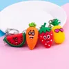 PVC Girl Toy Pendant Keychain Söt present Simulering Fruktpåse Pendant Key Ring Heart 3D Avokado Keychain Bag Coin Purse Key Ring