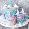 Stampo per gelatina per torta a tema marino da 6 pezzi / fondente a forma di coda di sirena stampo per cupcake fatto a mano fai-da-te Silicone conchiglia di mare di stelle marine adorabili