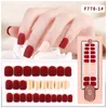 Wholesale DIY Frosted False Nails Tips Solid Color Fake Nail Tip High-gloss Water Ripples Medium Short Length Detachable Manicure Decoration