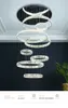 Lámpara de araña moderna para sala de estar, edificio dúplex, villa campestre, lámparas de loft vacías, escalera simple y creativa, chandeli2785 de cristal largo