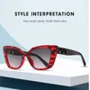 Personality Small Frame Sunglasses With V Word European And American Trend Female Cat Eye Fashion