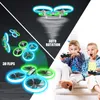 RC Mini Aircraft Colorful Light Drone Four Axis Electric Drone Children Educational Outdoor Toy Day Gift